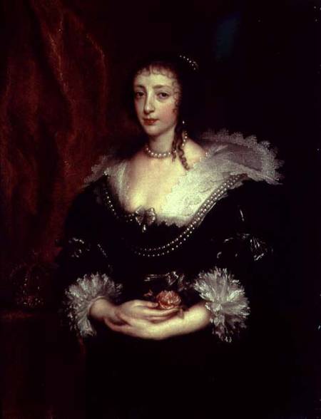 Queen Henrietta Maria (1609-1669), Queen consort of Charles I of England de Sir Anthonis van Dyck