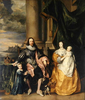 Charles I (1600-49) and his Family (oil on canvas) de Sir Anthony van Dyck