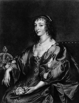 Henrietta Maria (1609-69), illustration from 'Portraits of Characters Illustrious in British History de Sir Anthony van Dyck