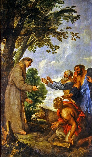 The Legend of the Mule and Saint Anthony of Padua. 1627-32 de Sir Anthony van Dyck