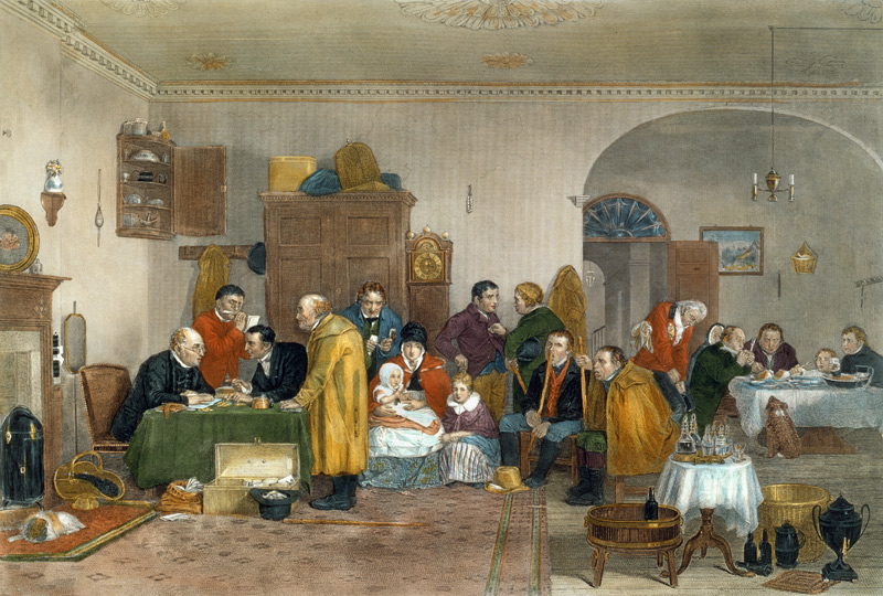 Rent Day, engraved by Abraham Raimbach (1784-1868) de Sir David Wilkie