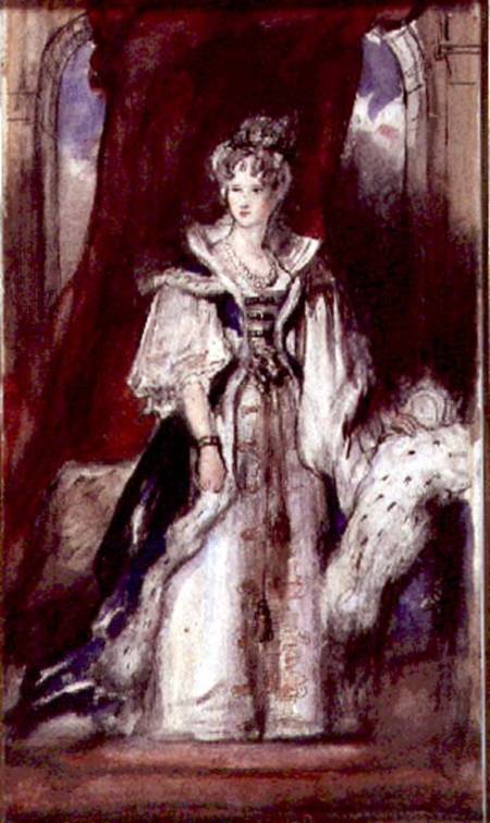 Queen Adelaide (1792-1849) 1836 (pen and w/c on paper) de Sir David Wilkie
