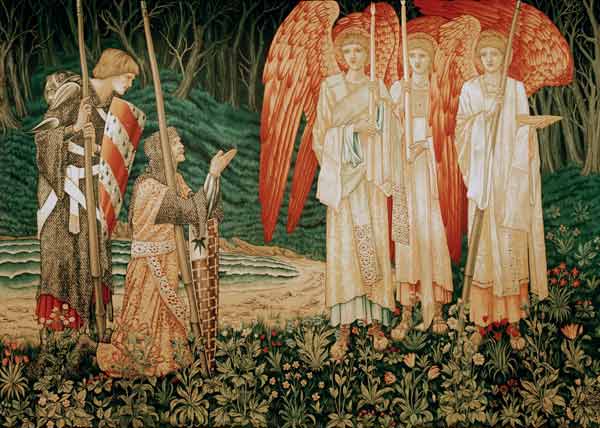Attaining the Holy Grail , Tapestry de Sir Edward Burne-Jones