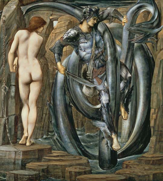The Doom Fulfilled (Perseus Slaying the Sea Serpent) c.1876 (gouache on paper) de Sir Edward Burne-Jones