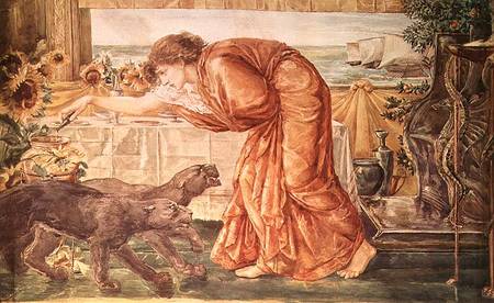 Circe Pouring Poison into a Vase and Awaiting the Arrival of Ulysses de Sir Edward Burne-Jones
