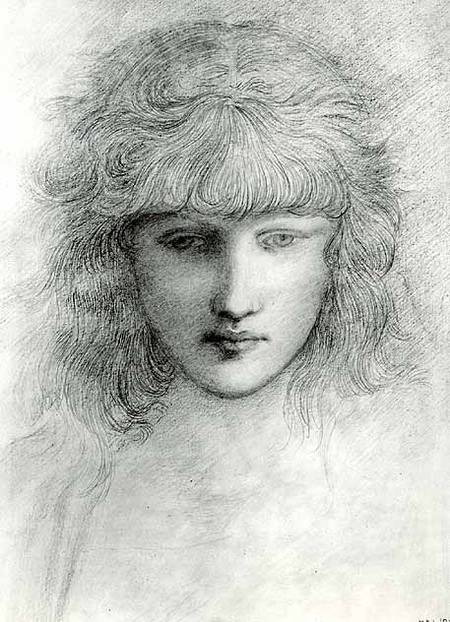 Head of a Girl de Sir Edward Burne-Jones