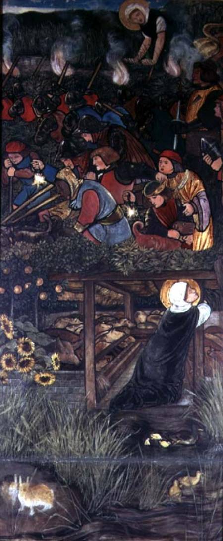 The Legend of St. Frideswide, 1859, oil study for a stained glass window in the Latin Chapel of Chri de Sir Edward Burne-Jones