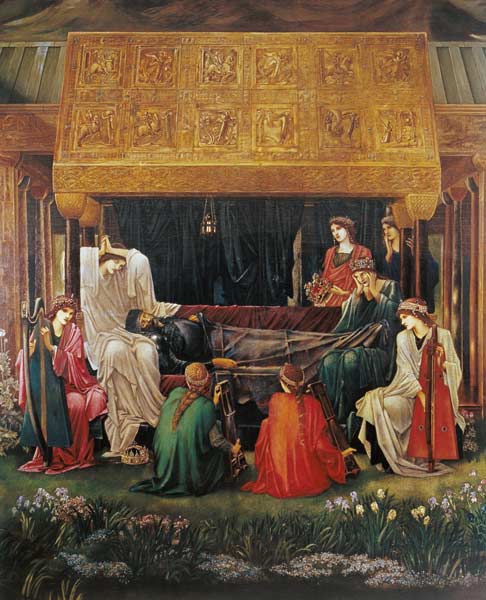 The last sleep of Arthur in Avalon de Sir Edward Burne-Jones
