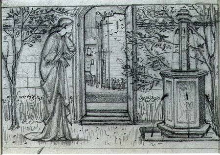 A Study for Danae and the Brazen Tower de Sir Edward Burne-Jones