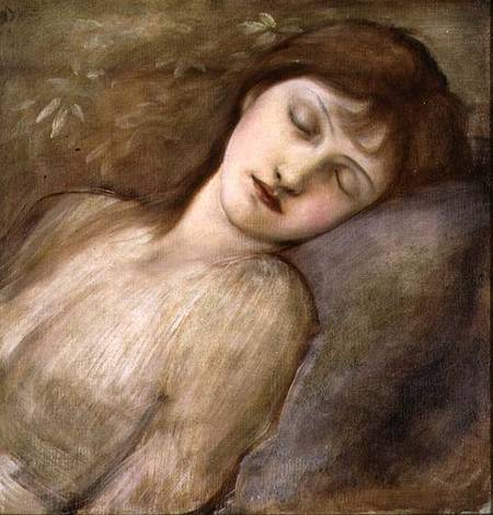 Study for the Sleeping Princess in 'The Briar Rose' Series de Sir Edward Burne-Jones