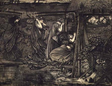 The Wise and Foolish Virgins (etching) de Sir Edward Burne-Jones