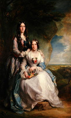 Lady Adeliza Manners and Lady Mary Foley, 1848 (oil on canvas) de Sir Francis Grant