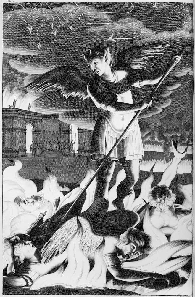 Satan, illustration from ''Paradise Lost'' John Milton, fourth edition 1688 de Sir John Baptist de Medina