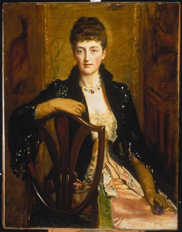 Portrait Of Alice Sophia Caroline Wortley, The Artists Third Daughter de Sir John Everett Millais