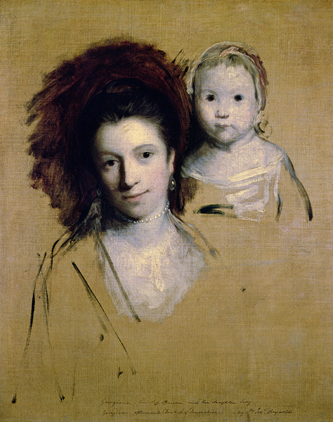 Georgiana, Countess Spencer and her Daughter Lady Georgiana, Afterwards Duchess of Devonshire de Sir Joshua Reynolds