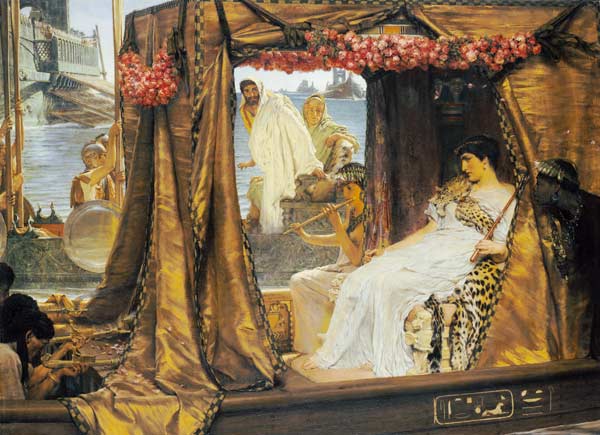 Die Begegnung von Antonius und Kleopatra. de Sir Lawrence Alma-Tadema