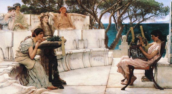Safo y  Alcaeus de Sir Lawrence Alma-Tadema