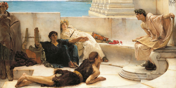A reading from Homer de Sir Lawrence Alma-Tadema
