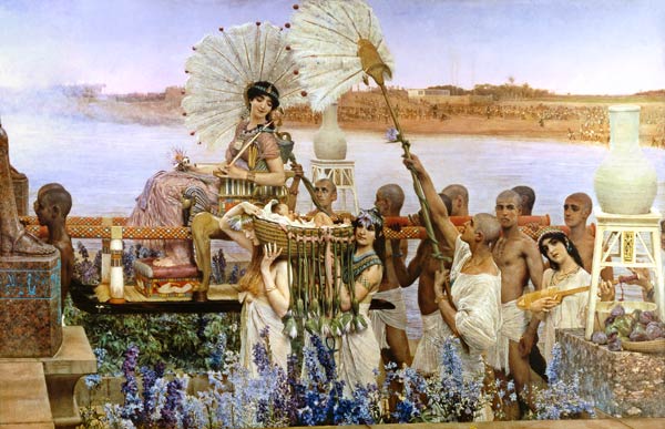 El descubrimiento de Moisés de Sir Lawrence Alma-Tadema