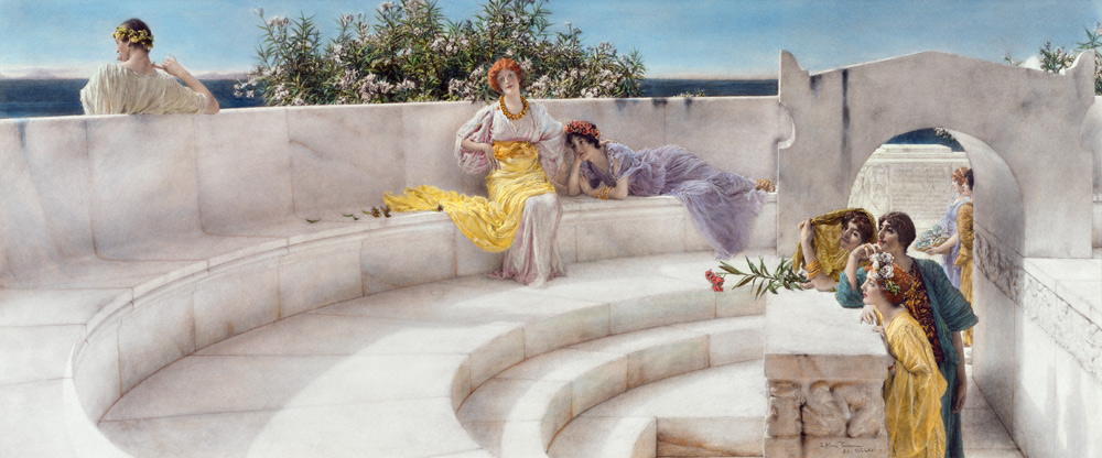Under the Roof of Blue Ionian Weather de Sir Lawrence Alma-Tadema