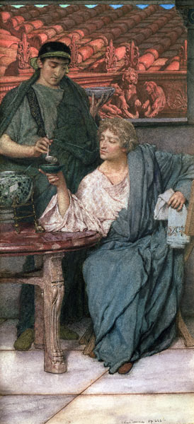 Los catadores de vino romanos de Sir Lawrence Alma-Tadema