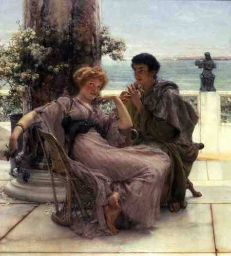 Courtship (The Proposal) de Sir Lawrence Alma-Tadema