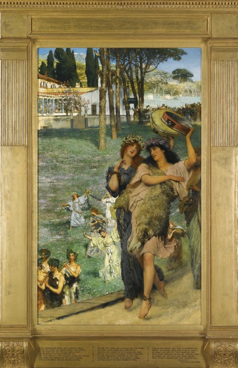 A spring festival (On the road to the Temple of Ceres) de Sir Lawrence Alma-Tadema