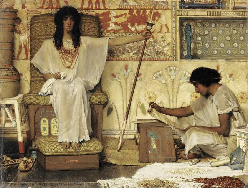 Joseph, Aufseher der Kornkammer des Pharao de Sir Lawrence Alma-Tadema