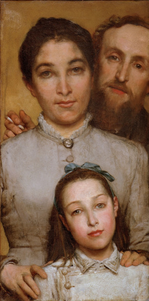 Jules Dalou w.Wife & Daughter de Sir Lawrence Alma-Tadema