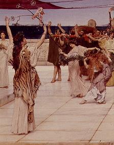 Consagración a la sacerdotisa (detalle) de Sir Lawrence Alma-Tadema