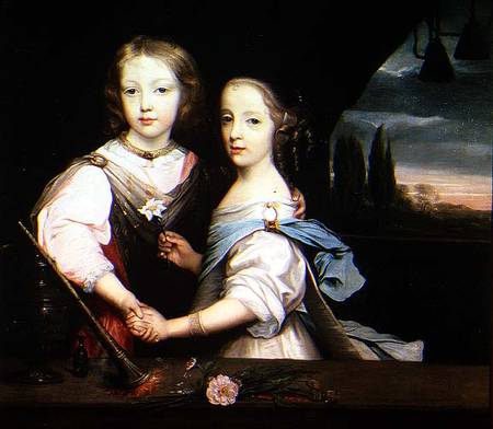 Portrait of Winston and Arabella (1648-1730) Churchill, children of Sir Winston Churchill de Sir Peter Lely