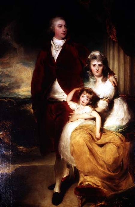 Henry, 10th Earl and 1st Marquess of Exeter, his wife Sarah and daughter Lady Sophia Cecil de Sir Thomas Lawrence