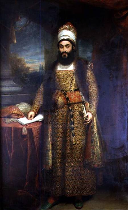 Portrait of Mirza Abul Hassan, Persian Ambassador (1785-1880) Sent by the King of Persia to England de Sir William Beechey