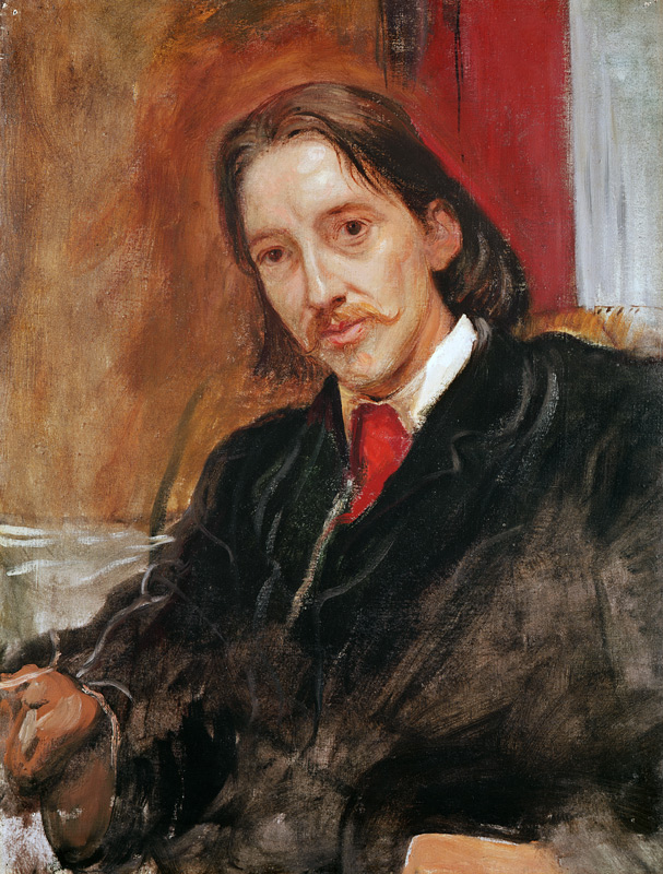 Portrait of Robert Louis Stevenson (1850-1894) 1886 de Sir William Blake Richmond