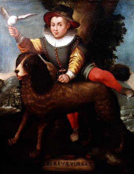 Boy and Dog, `Bibius Vincit' de Sofonisba Anguisciola