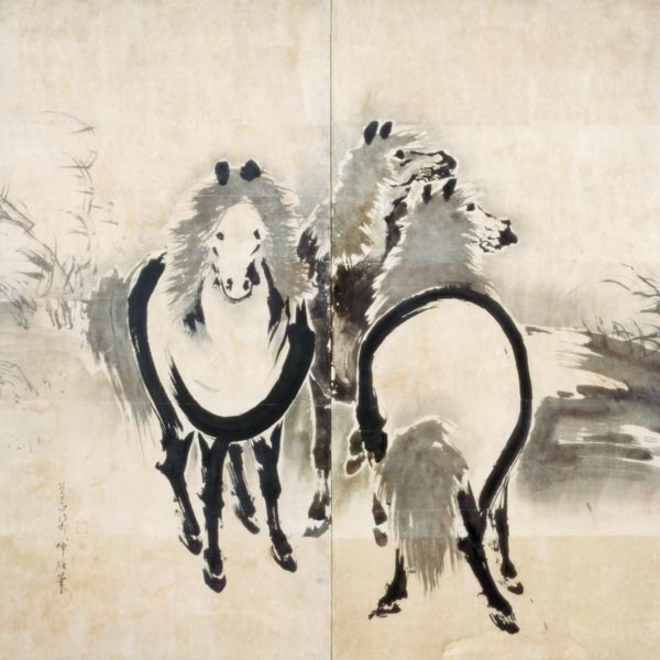 Horses, Japanese, Edo period de Soga Shohaku