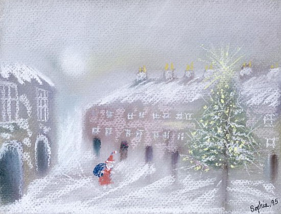 Father Christmas, 1995 (pastel on paper)  de Sophia  Elliot