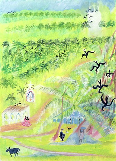 Goa, India, 1998 (oil on paper)  de Sophia  Elliot