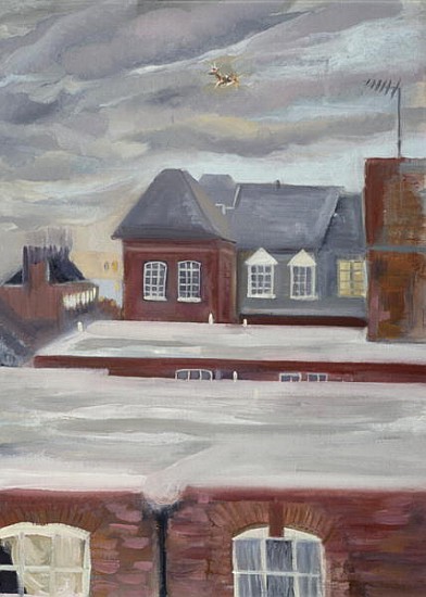 Guinness Trust Buildings, Fulham Palace Road (oil pastel on paper)  de Sophia  Elliot