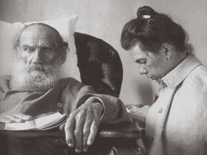 The Sick Leo Tolstoy with daughter Tatyana in Gaspra on the Crimea de Sophia Andreevna Tolstaya