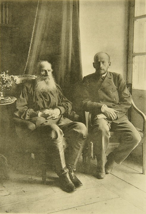 Leo Tolstoy with son Leo de Sophia Andreevna Tolstaya