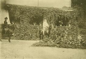 Leo Tolstoy with his wife, Sophia Andreevna, riding in Moscow