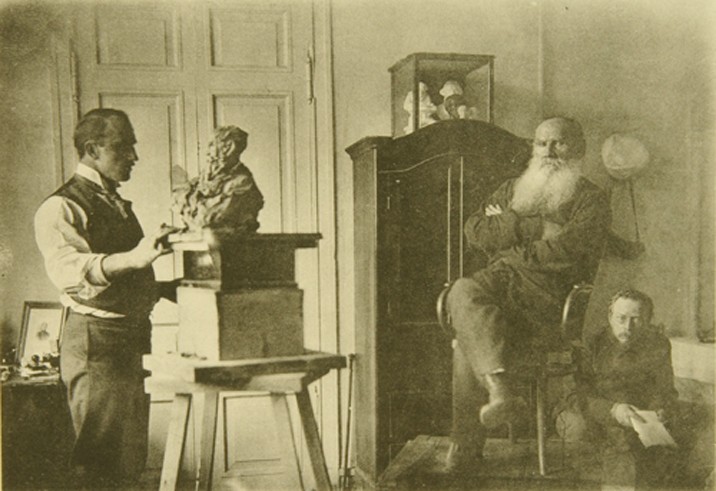 Leo Tolstoy and the sculptor Prince Paolo Troubetzkoy (1866-1938) de Sophia Andreevna Tolstaya