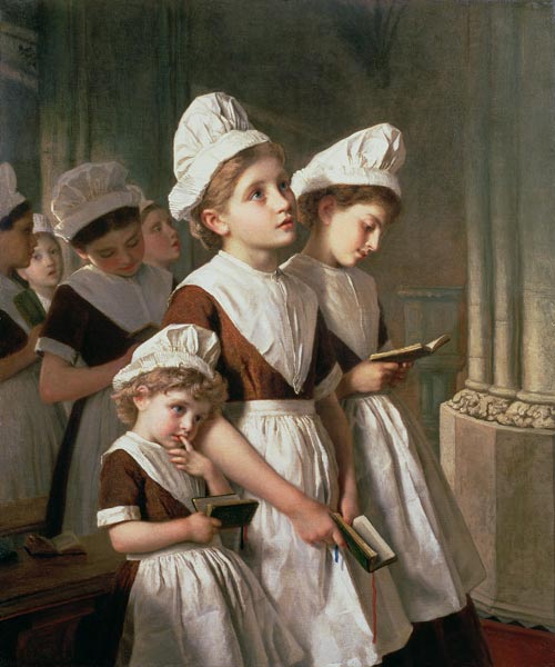 Foundling Girls at Prayer in the Chapel de Sophie Anderson
