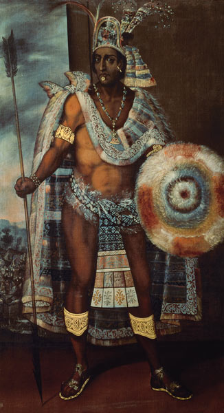 Portrait of an Aztec king de Spanish School