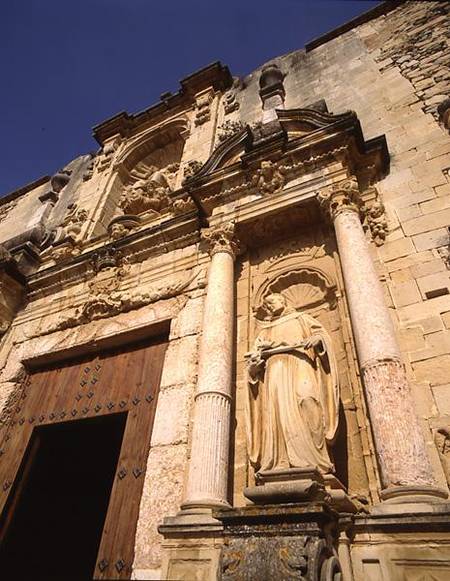 Detail from the church facade (photo) de Spanish School