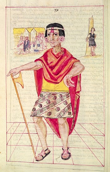 Illustration from ''Historia y Genealogia Real de los Reyes Incas del Peru, de sus hechos, costumbre de Spanish School