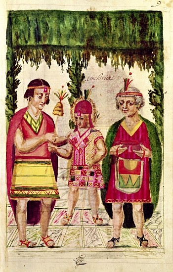 Illustration of Cincheroca, from ''Historia y Genealogia Real de los Reyes Incas del Peru, de sus he de Spanish School