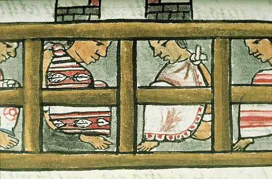 Ms Palat. 218-220 Book IX Aztec prisoners, from the ''Florentine Codex'' by Bernardino de Sahagun, c de Spanish School