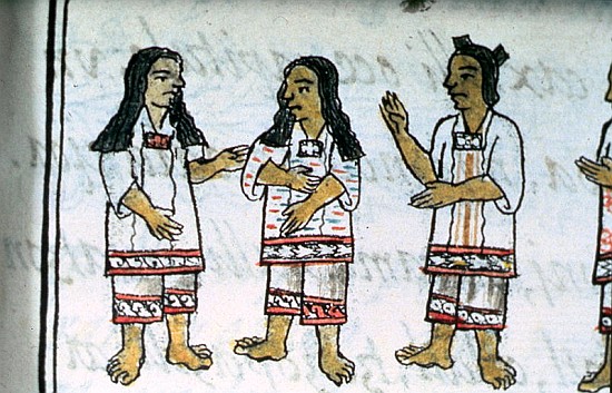 Ms Palat. 218-220 Book IX Female Aztec costumes, from the ''Florentine Codex'' by Bernardino de Saha de Spanish School